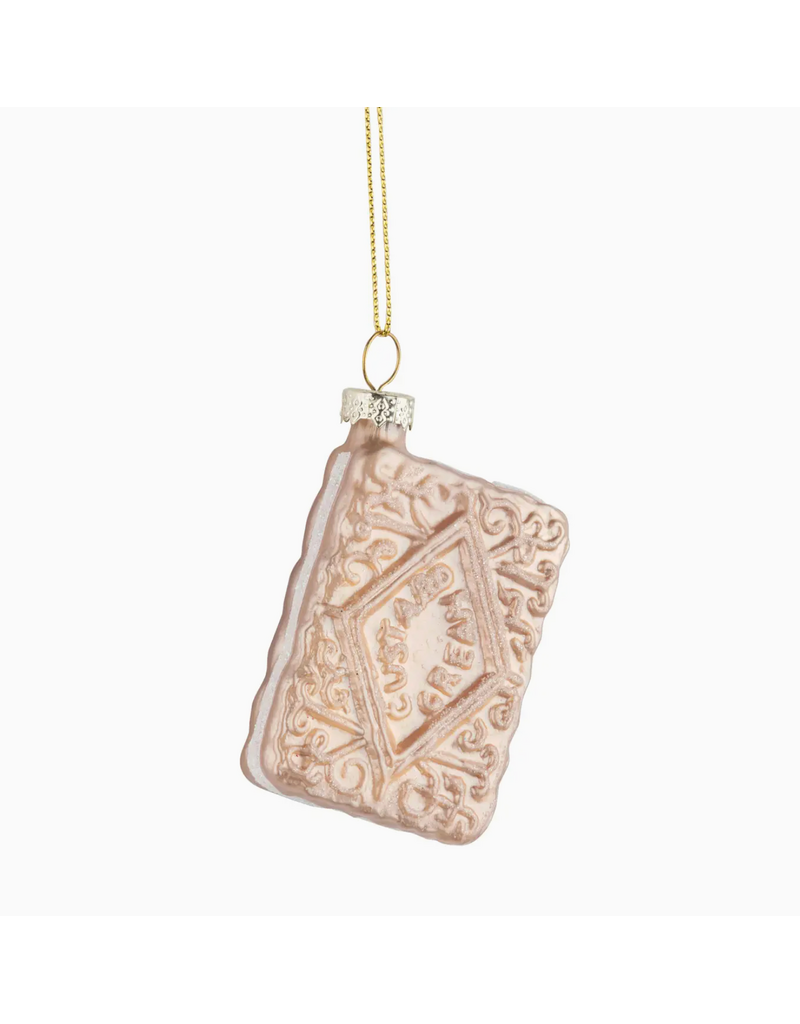 Silver Tree Wafer Cream Cookie Orn