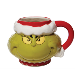 Jim Shore Santa Grinch Sculpted Mug