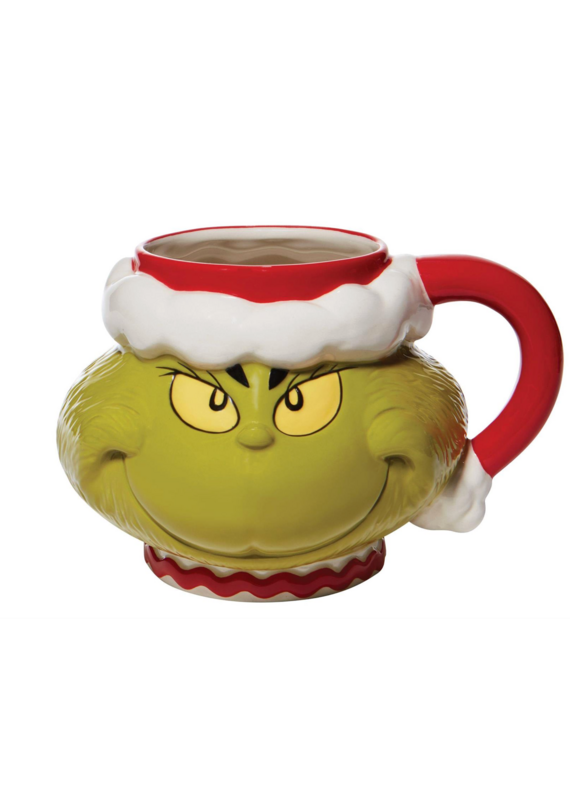 Jim Shore Santa Grinch Sculpted Mug