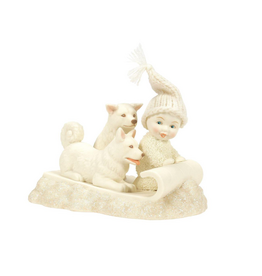 snowbabies Tobbagon Dogs