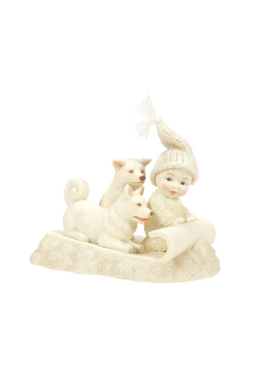 snowbabies Tobbagon Dogs