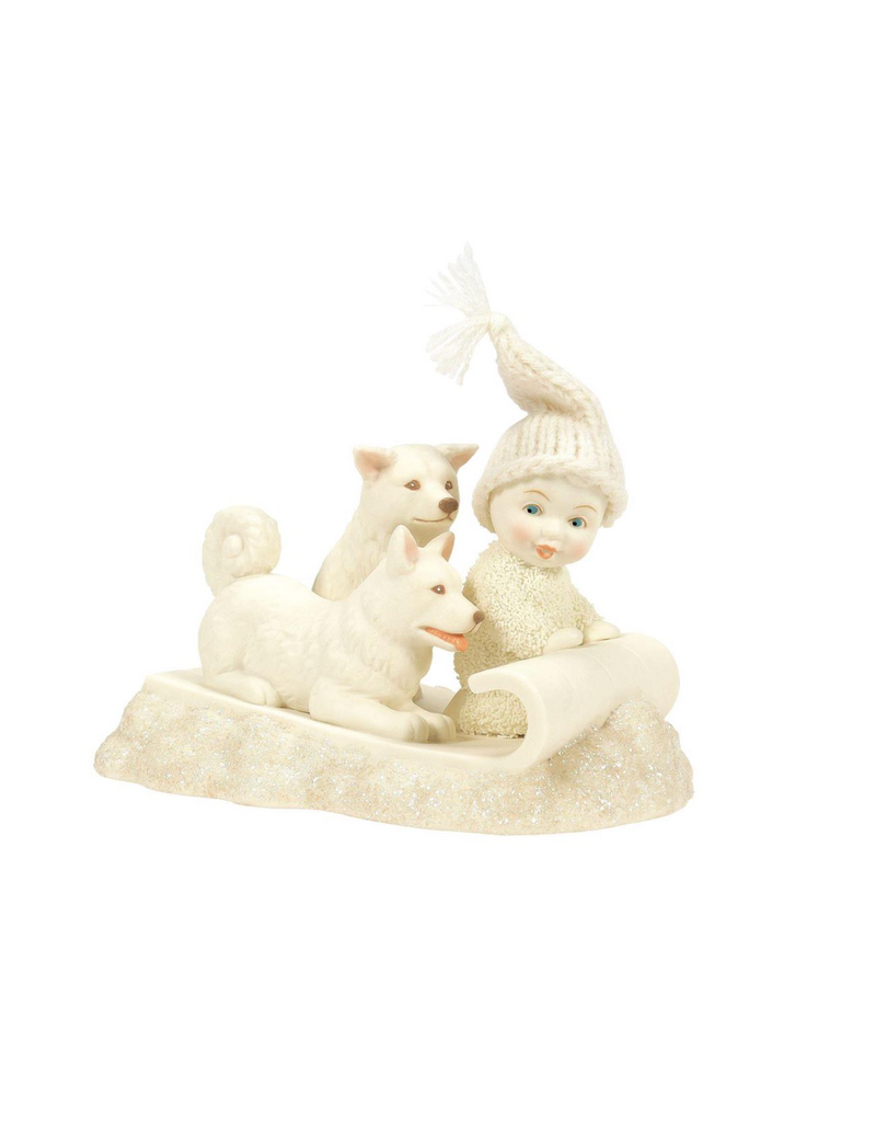 snowbabies Tobbagon Dogs