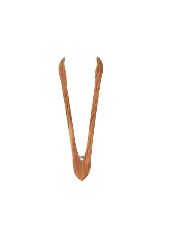 David Shaw Olive Wood Tongs