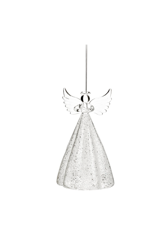 ADV/PINE CENTRE Glass Angel Ornament