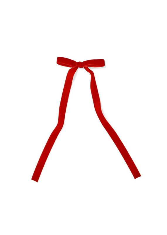 ADV/PINE CENTRE Deco Thin Bow-Red-5x14