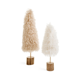 ADV/PINE CENTRE Deco Tree Wool/Wood Beige-5X15.5