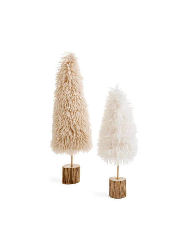 ADV/PINE CENTRE Deco Tree Wool/Wood Beige-5X15.5