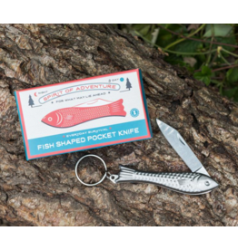 Rex London fish shaped pocket knife keyring- spirit of adventure