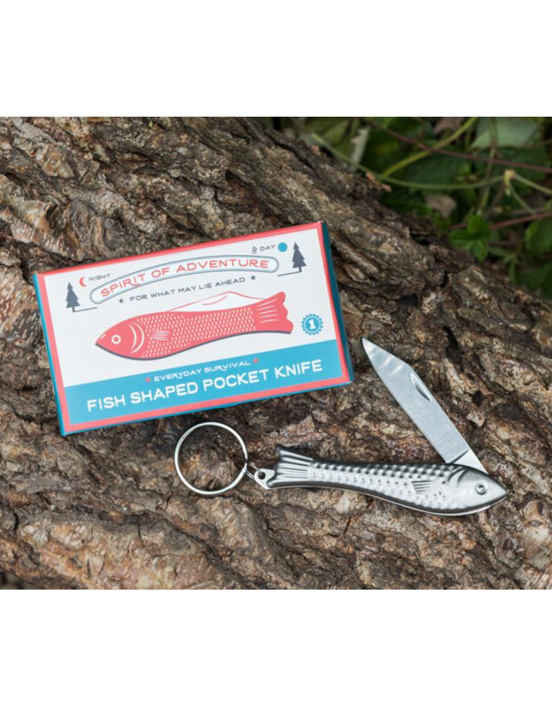 Rex London fish shaped pocket knife keyring- spirit of adventure