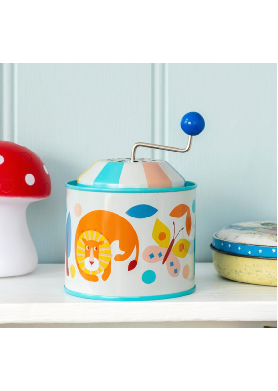 Rex London winding tin music box- wild wonders