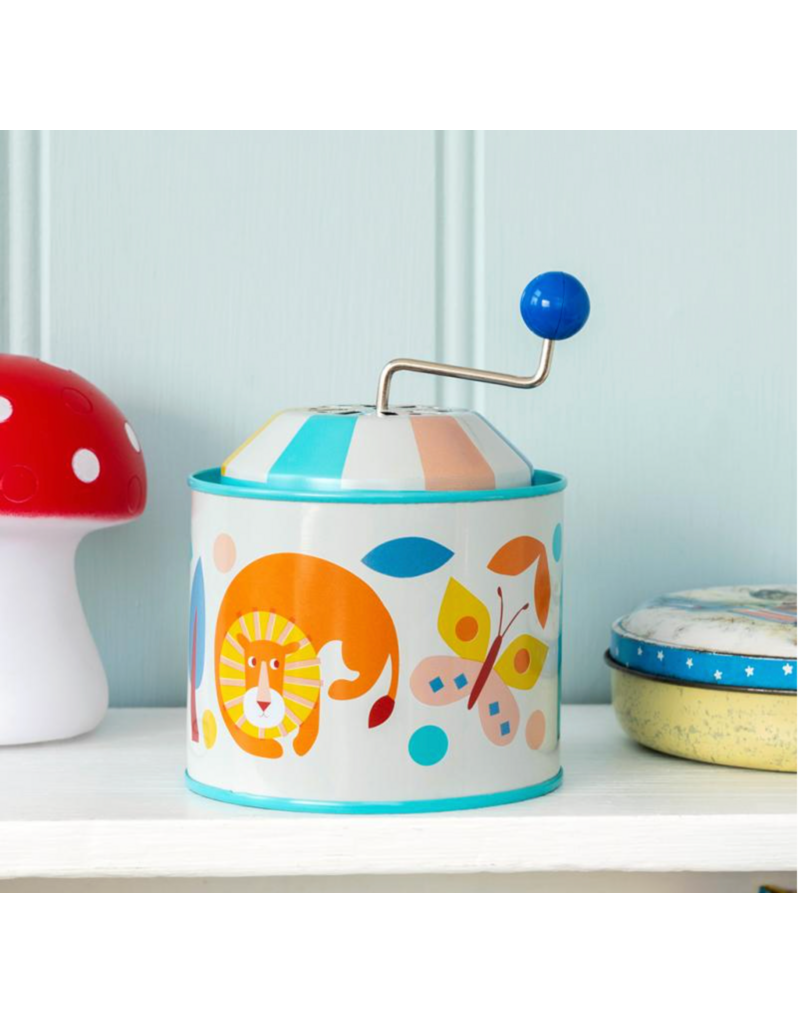 Rex London winding tin music box- wild wonders