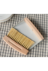 Rex London wooden table brush and pan set- soft grey