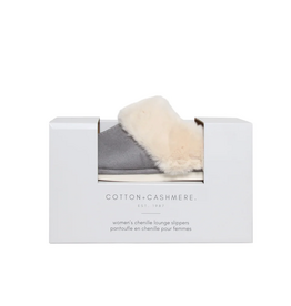 Harman Aspen Sherpa Lined Scuff Slipper-Grey