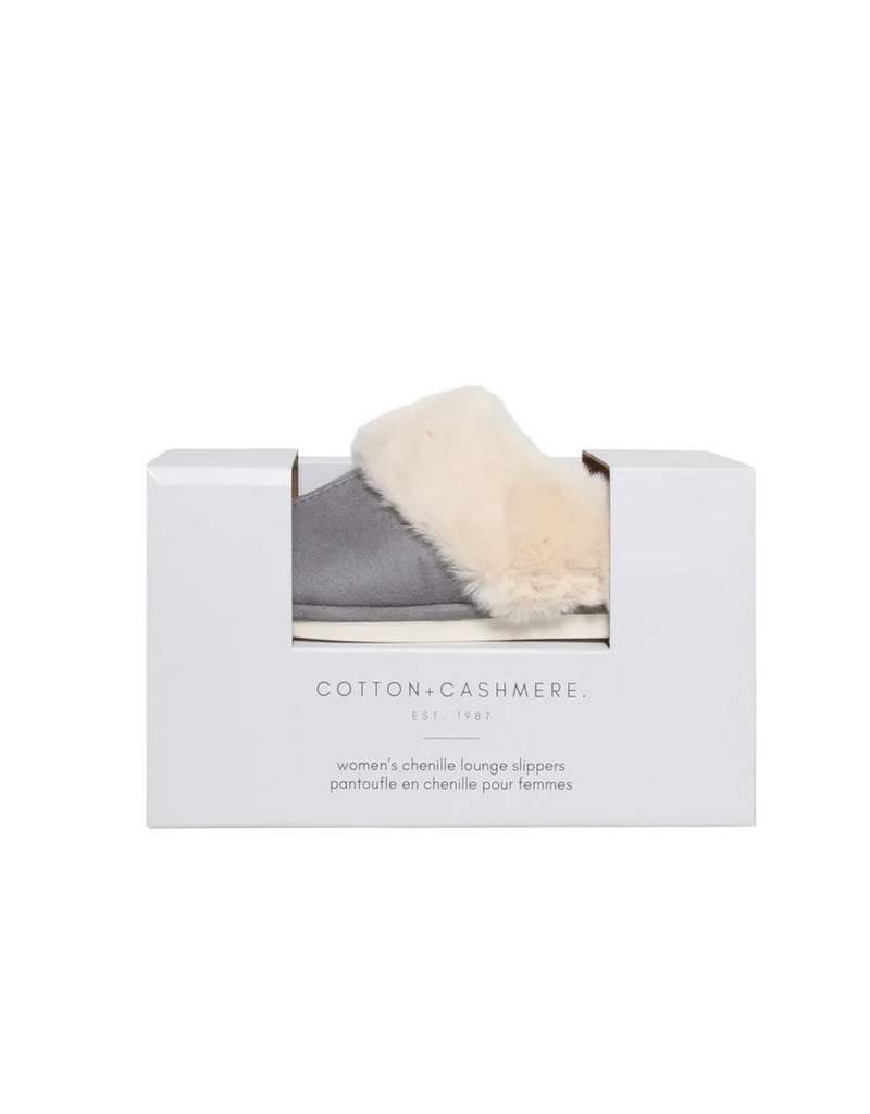 Harman Aspen Sherpa Lined Scuff Slipper-Grey