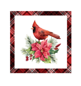 Harman Cardinal Plaid Printed Napkins