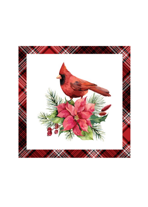 Harman Cardinal Plaid Printed Napkins