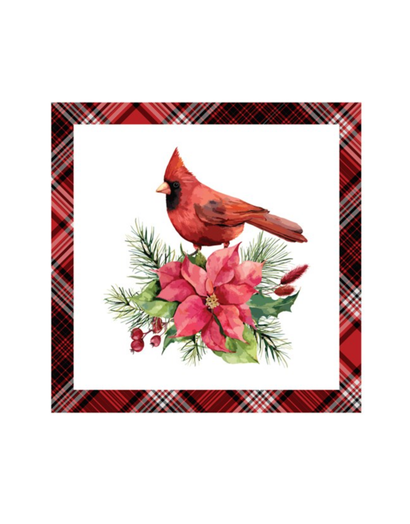 Harman Cardinal Plaid Printed Napkins