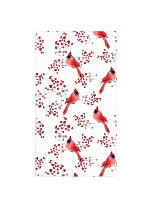 Harman Cardinal Printed Guest Napkin-16pk