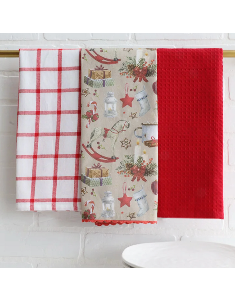 Harman Classic Christmas Tea Towel-Set Of 3