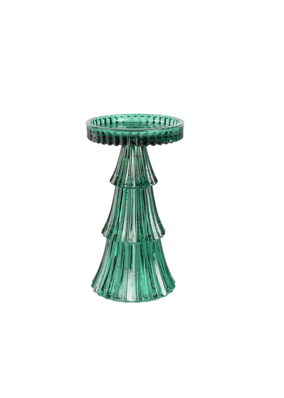 Harman Empire Tree Pillar Candle Holder-Green-L