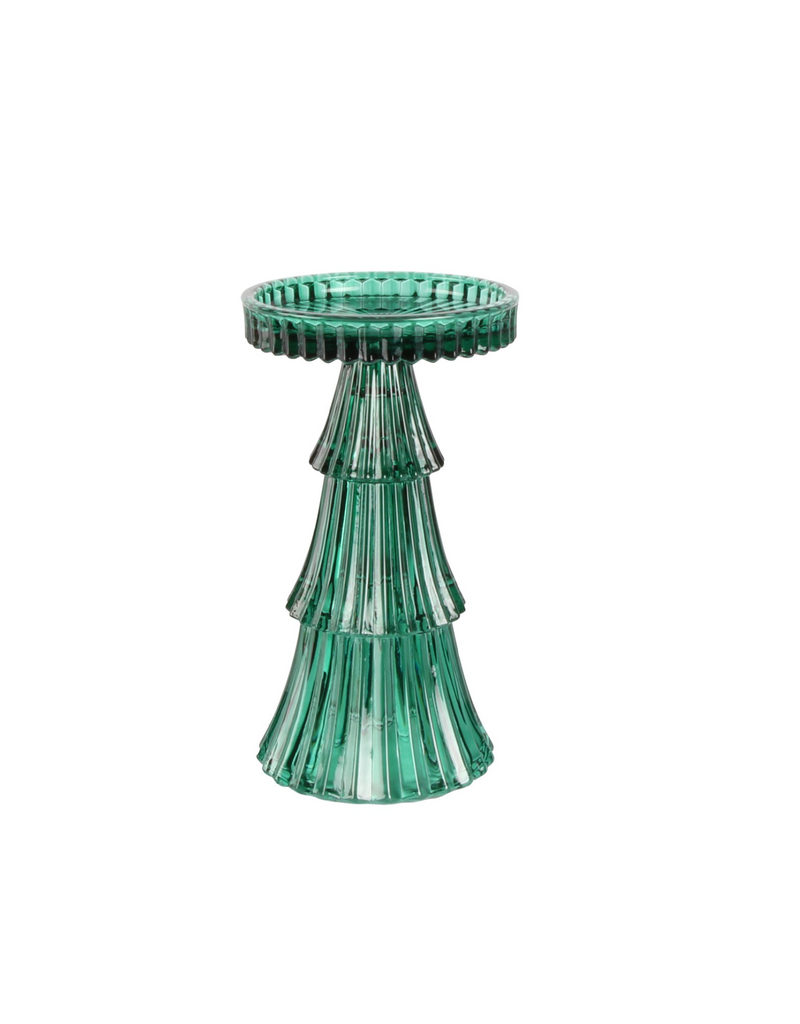 Harman Empire Tree Pillar Candle Holder-Green-L