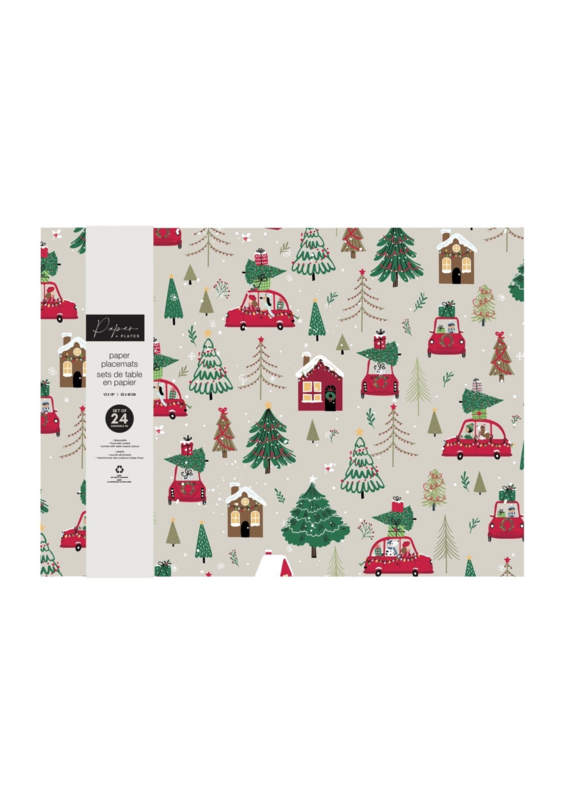 Harman Feels Like Christmas Paper Placemat-24 Pk