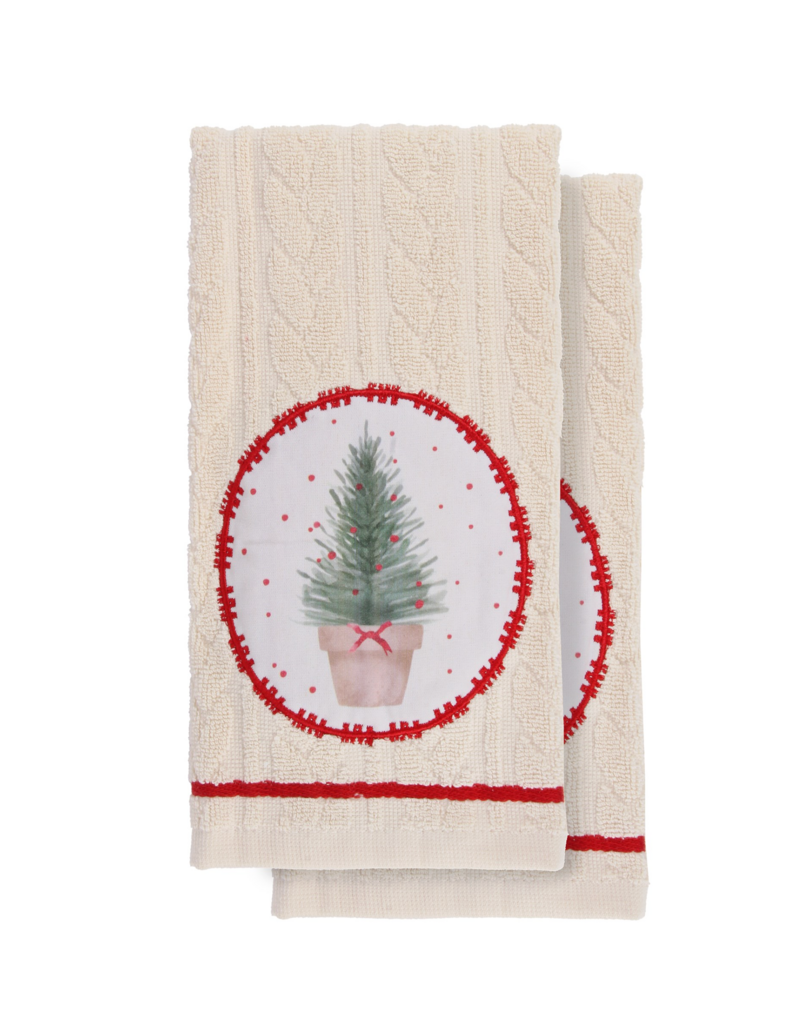 Harman Holiday Trees Terry Towel-Set Of 2