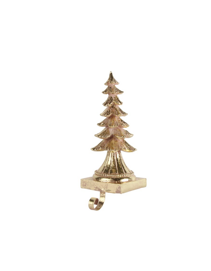 Harman Metallic Tree Foil Accent Stocking Holder-Gold