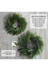 Harman Norfolk Real Touch Pine Wreath 32"-Green