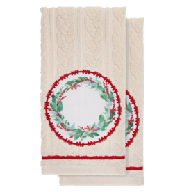 Harman Wreath Terry Towel-Set Of 2