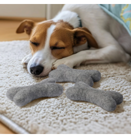 Torre & Tagus MODWOOL™ Dog Bone 8.5"- Light Grey