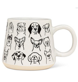 Abbott Oversized Mug with Dog Drawings