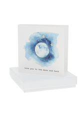 Pavilion Moon and Back-6mm Star Stud Earrings/Card