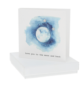 Pavilion Moon and Back-6mm Star Stud Earrings/Card