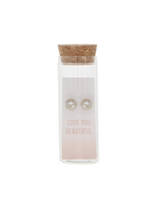 Pavilion Love You Beautiful - 14K Gold Plated Earring in a Bottle