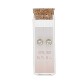 Pavilion Love You Beautiful - 14K Gold Plated Earring in a Bottle