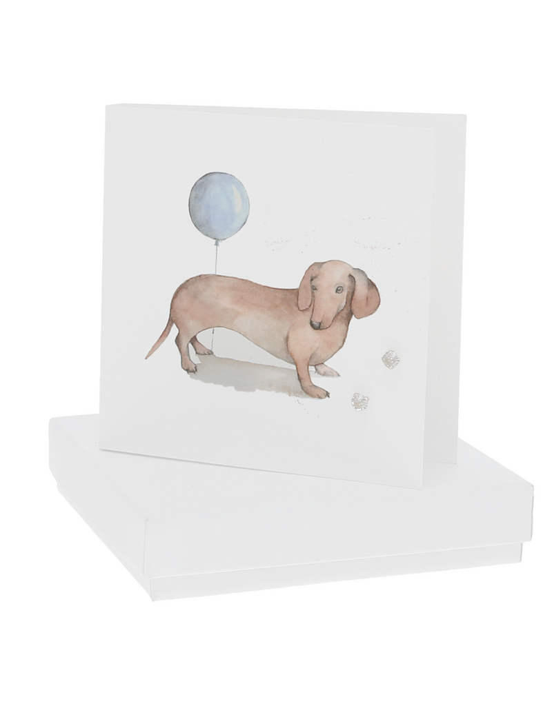 Pavilion Balloon and Dog - 4mm Earrings/Card