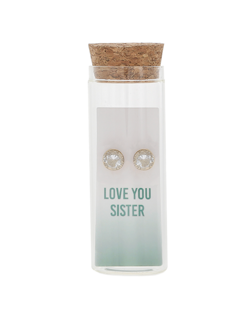 Pavilion Love You Sister - 14K Gold Plated Earring in a Bottle