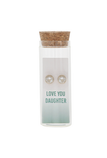 Pavilion Love You Daughter - 14K Gold Plated Earring in a Bottle