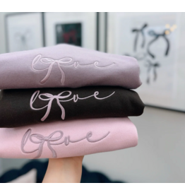 Meghan Ashley Designs Love-Embroidered Crewneck