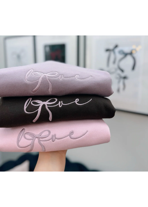 Meghan Ashley Designs Love-Embroidered Crewneck