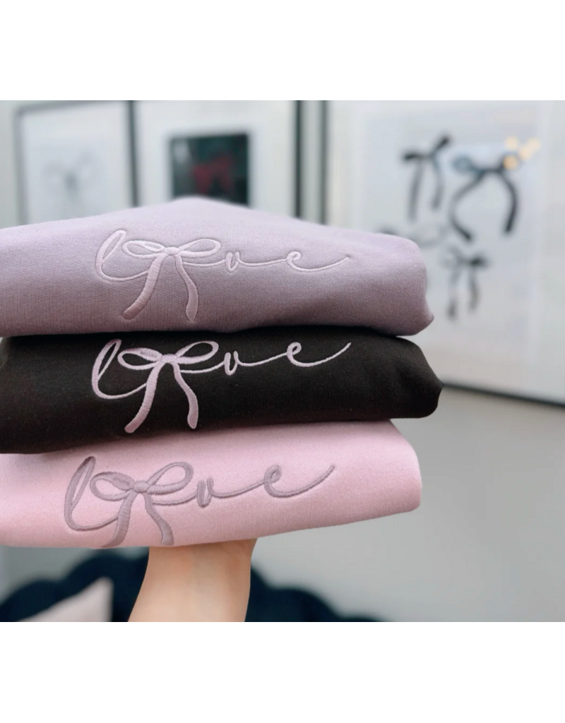 Meghan Ashley Designs Love-Embroidered Crewneck