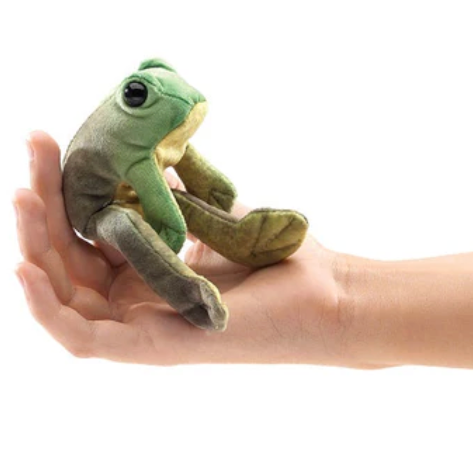 Folkmanis Puppets Mini Sitting Frog - Twisted Sisters Boutik Inc.