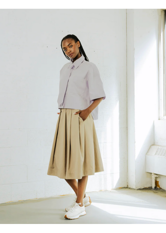 Bodybag by Jude Montego Cropped Shirt-Lavendar