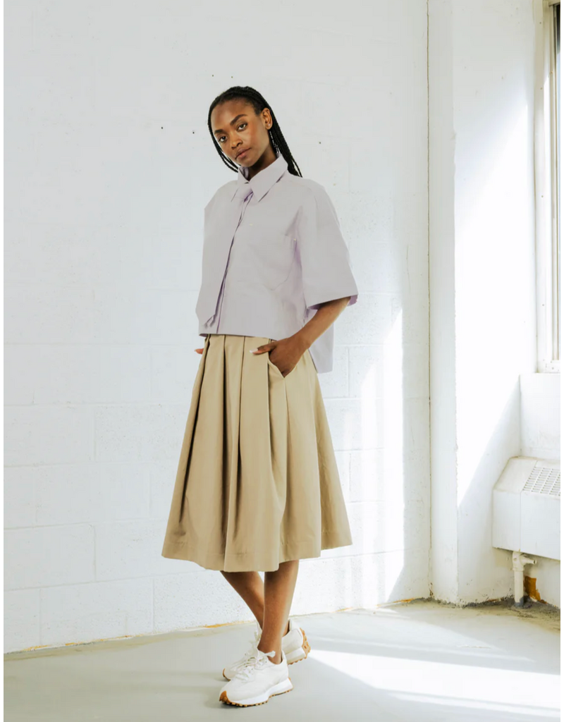 Bodybag by Jude Montego Cropped Shirt-Lavendar