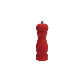 Hazel Mazel Enamel/Rubberwood Salt & Pepper Mill-Red