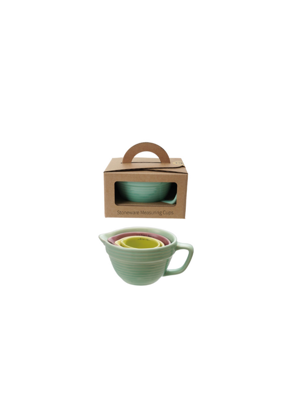 Hazel Mazel Stoneware Batter Bowl Measuring Cup