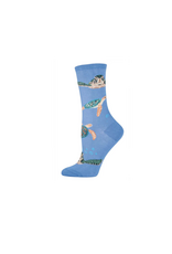 Socksmith Canada Inc Sea Turtles-Periwinkle-Womens/5-10.5
