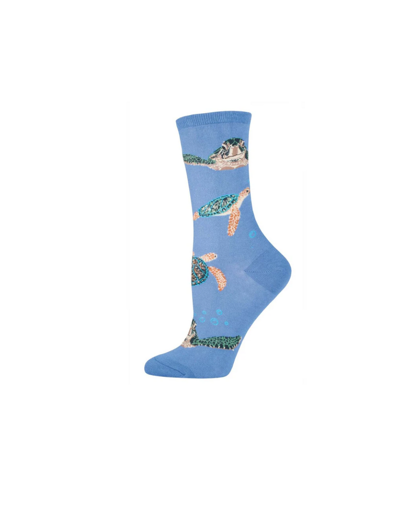 Socksmith Canada Inc Sea Turtles-Periwinkle-Womens/5-10.5