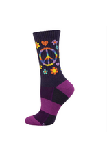 Socksmith Canada Inc Peace, Love, and Flower Power-Merino-Women's/5-10.5